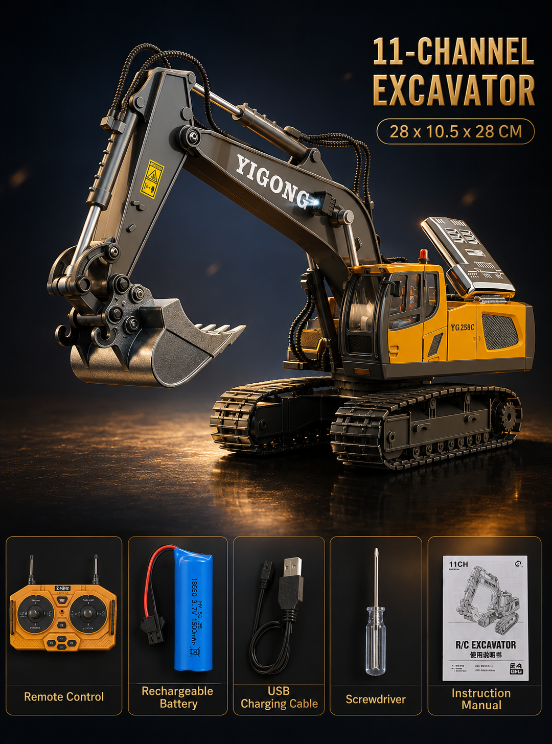 RC Construction Vehicle – 2.4GHz Remote Control Toy