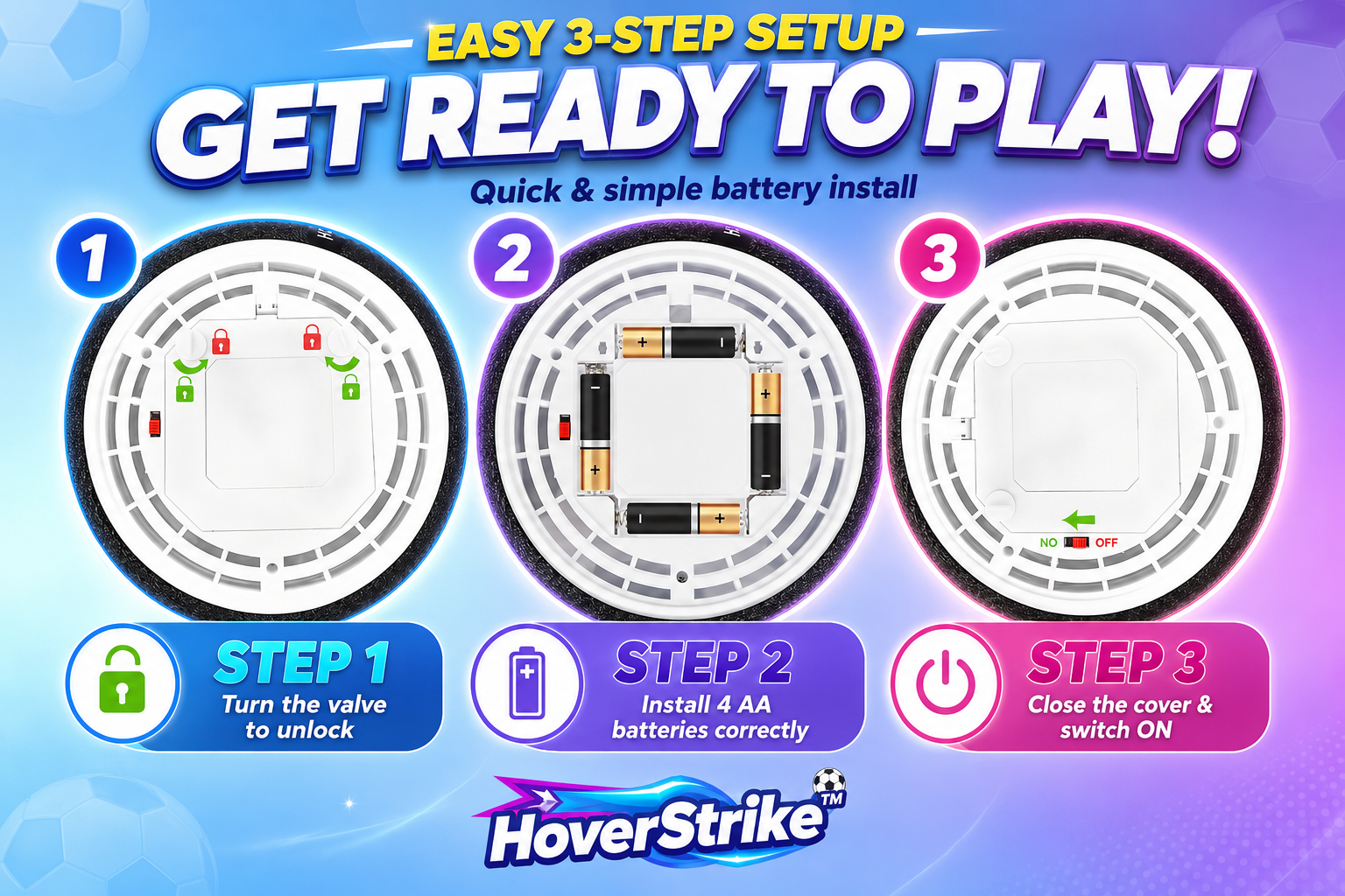 HoverStrike™ — LED Hover Soccer Ball | Indoor Glide Air Soccer for Kids