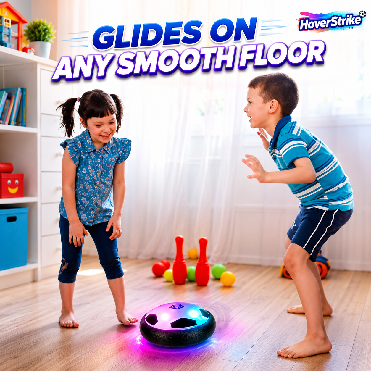 HoverStrike™ — LED Hover Soccer Ball | Indoor Glide Air Soccer for Kids