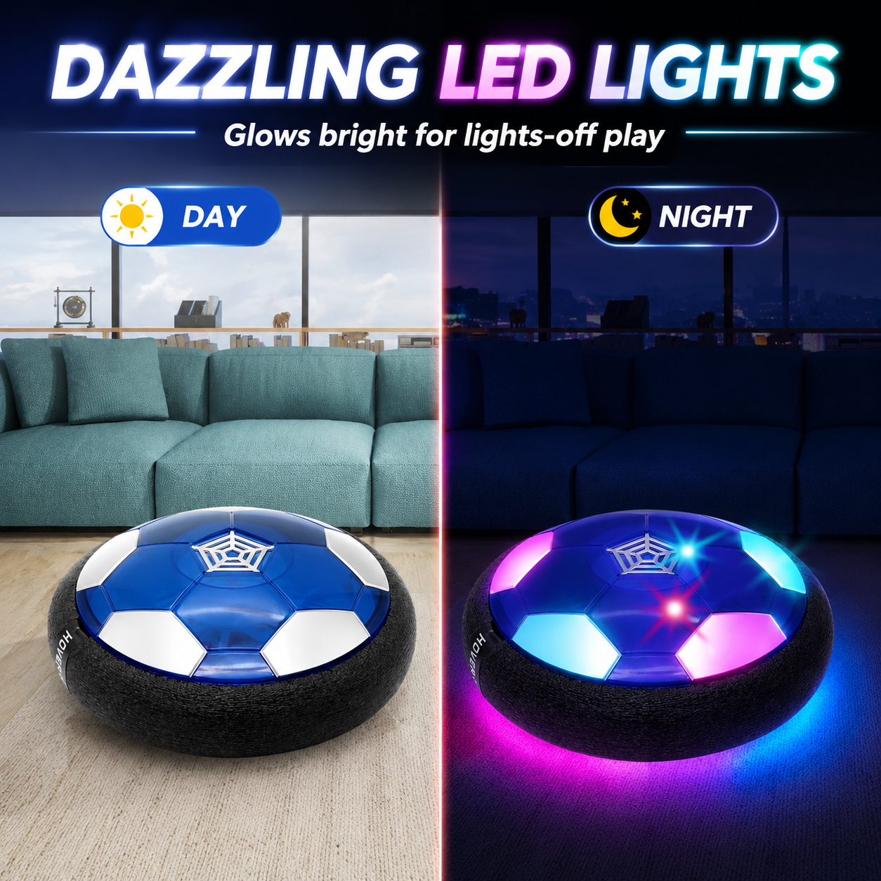 HoverStrike™ — LED Hover Soccer Ball | Indoor Glide Air Soccer for Kids