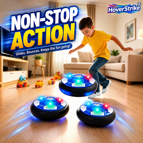 HoverStrike™ — LED Hover Soccer Ball | Indoor Glide Air Soccer for Kids